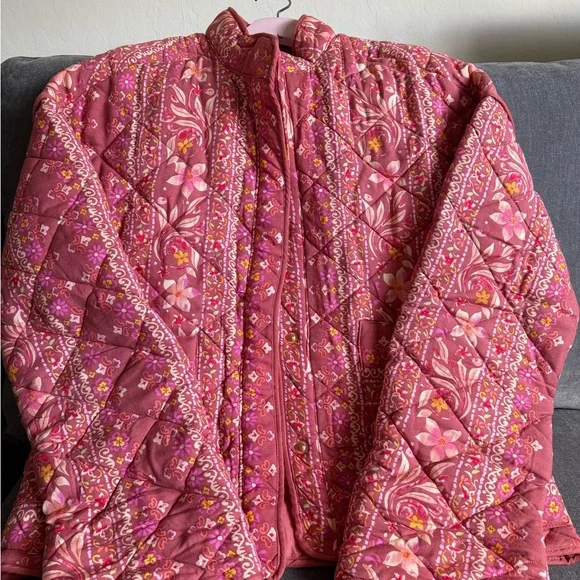 Floral Quilted Jacket - Pink - Picture 5 of 10